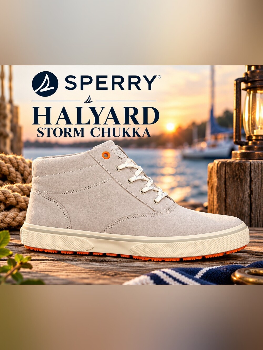 Sperry Halyard Storm Chukka Men’s 10 – Storm Gray – New in Box